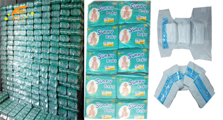 Wholesale PE film high quality sunny baby diaper
