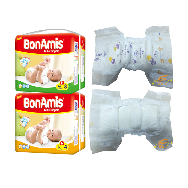 Super soft sleepy baby diaper made in China huggies quality baby diaper in stocks