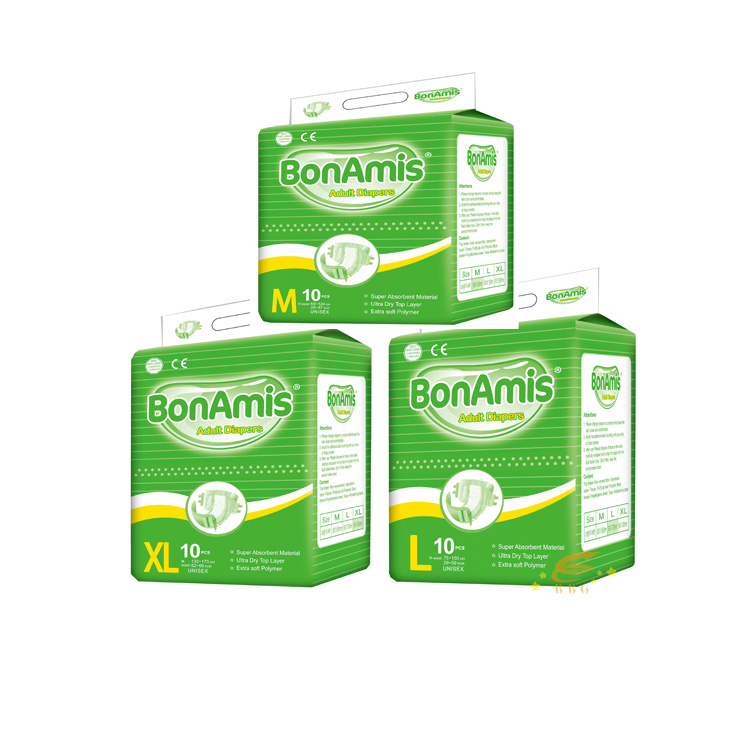 Disposable absorbent bed sheet adult diaper bonamis with free adult diaper sample