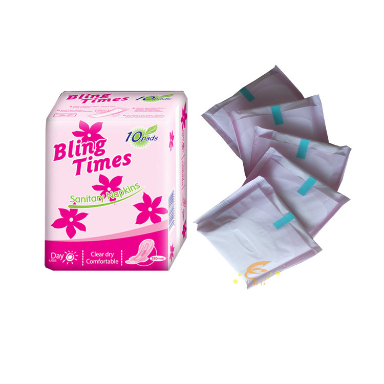Fujian factory stock sanitary napkins anion chips feminine hygiene women sanitary napkins