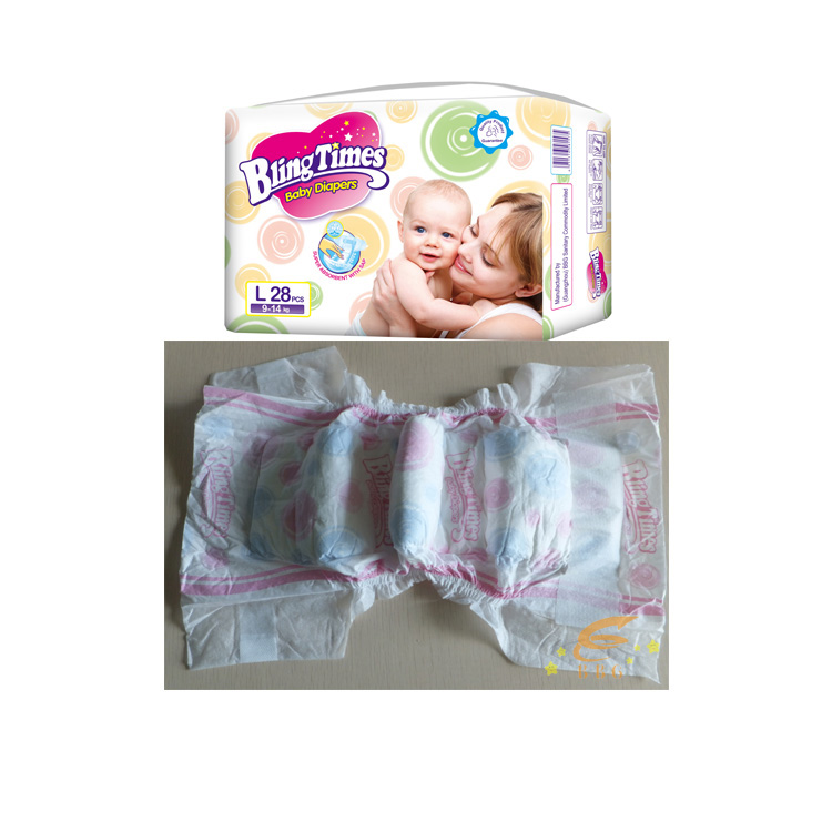 Best selling baby diaper Bling Times super soft baby diaper factory exporting pampers