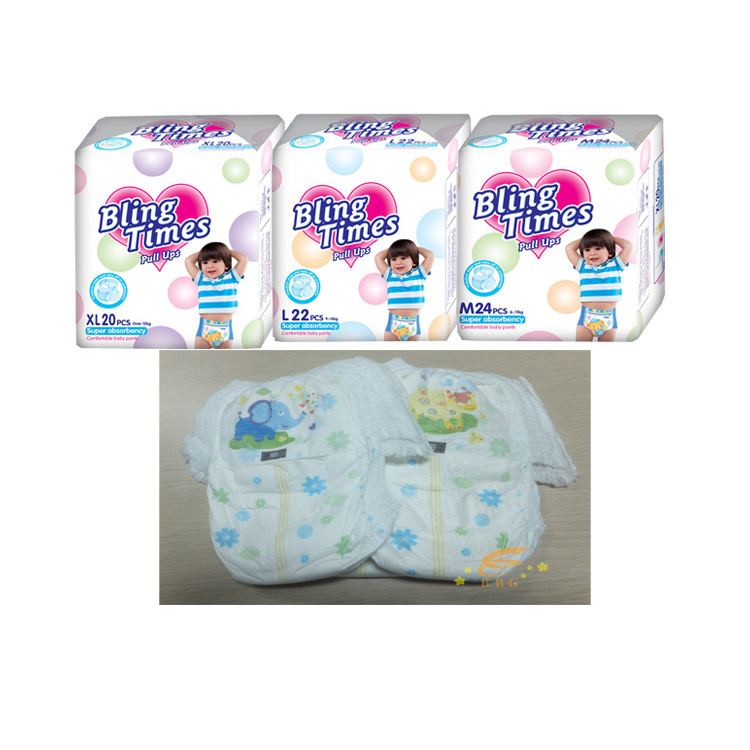 Dry surface training baby fine pants diaper for sale