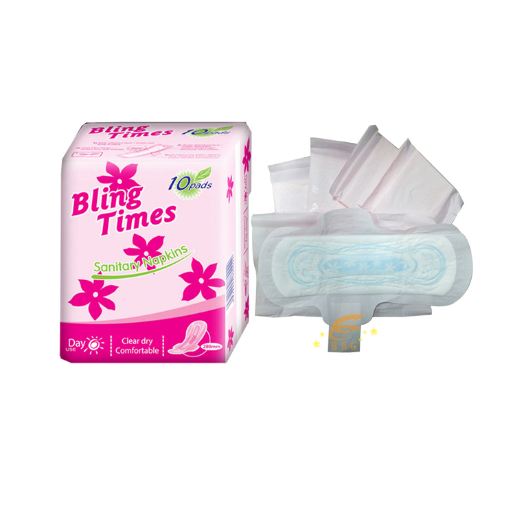 Manufacture ladies sanitary napkin 320mm cotton breathable famous brand