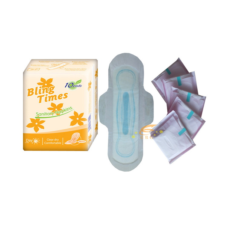China good supplier high absorbent natural lady Bling Times anion sanitary napkin