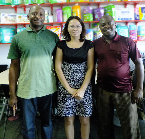 BBG employees and Kazeem, Fiona&Richmore had a group photo taken