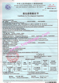 BBG the certificate of CIQ (to Egypt)