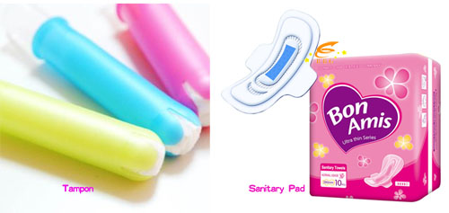 What is the difference between tampon and sanitary pad?